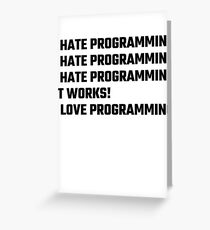 I Love Programming Greeting Card
