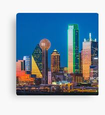 Dallas Skyline-bunte Sonnenuntergang-Reflexion Leinwanddruck
