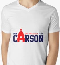 Camiseta de cuello en V Ben Carson para el presidente 2016