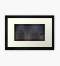Old wire fence Framed Print