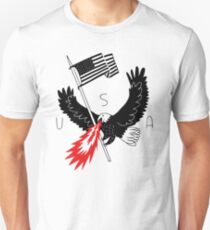 FIRE BREATHING BALD EAGLE OF PATRIOTISM Slim Fit T-Shirt