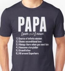 Papa Noun Definition Unisex T-Shirt