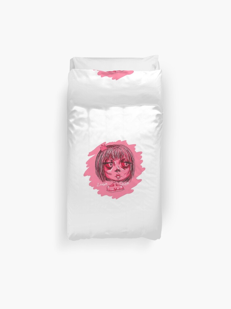 Zombie Queen Pink Cute Girl Duvet Cover By Saturnmel Redbubble