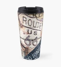 American main street US ROUTE 66 artwork Travel Mug