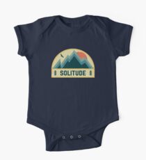 Einsamkeit Retro Berg Abzeichen Baby Body Kurzarm