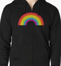 Simple Rainbow Zipped Hoodie