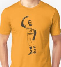 Roberto Clemente - Arriba - Black Stencil Slim Fit T-Shirt