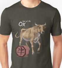 Year of the Ox (for dark shirts) Slim Fit T-Shirt