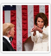 Momma Pelosi showing Trump the bidness Sticker