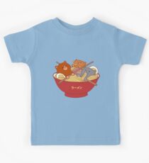 Ramen und Katzen Kinder T-Shirt