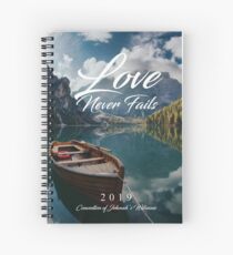 Cuaderno de espiral El amor nunca falla 2019 (montañas y barcos)