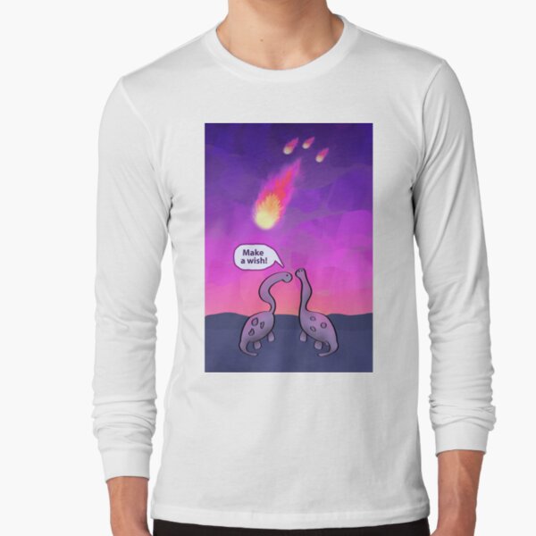 Dinosaurs Admiring Asteroid Long Sleeve T-Shirt