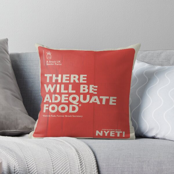 Adequate Food Pillow Throw Pillow