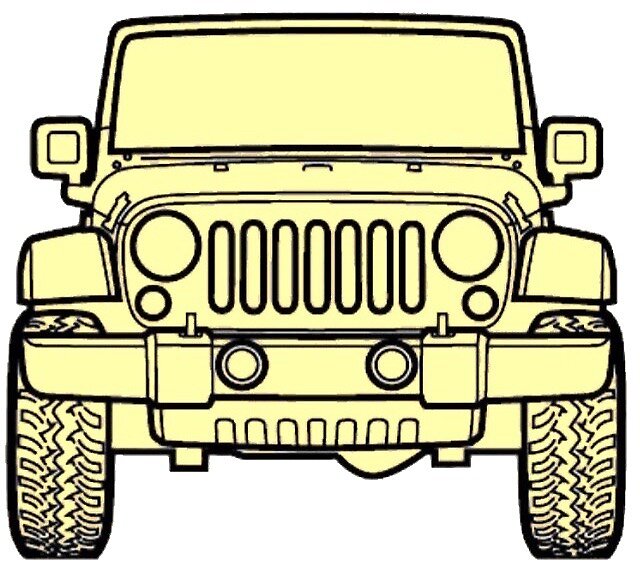 "Pastel Yellow Jeep" by jensgill Redbubble