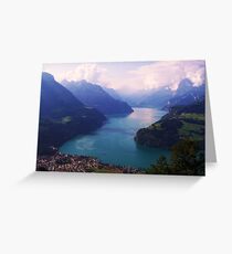 Swiss Mountain Lake Greeting Card
