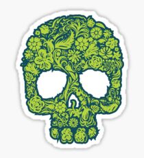 Flowery Skull Sticker