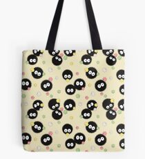 Ghibli Inspired Soot Sprites with Candy Pattern Tote Bag