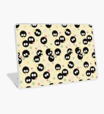 Ghibli Inspired Soot Sprites with Candy Pattern Laptop Skin