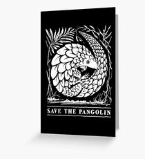 Vom Aussterben bedrohte Tierarten - Save the Pangolin Grußkarte