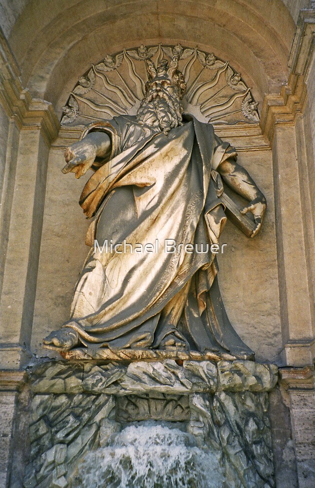 "Statue of Jupiter/Zeus in Rome" by Michael Brewer Redbubble