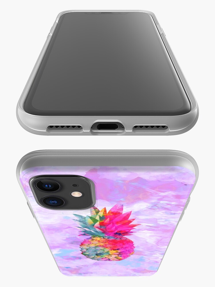 Alternate view of Bright Neon Hawaiian Pineapple Tropical iPhone Case & Cover