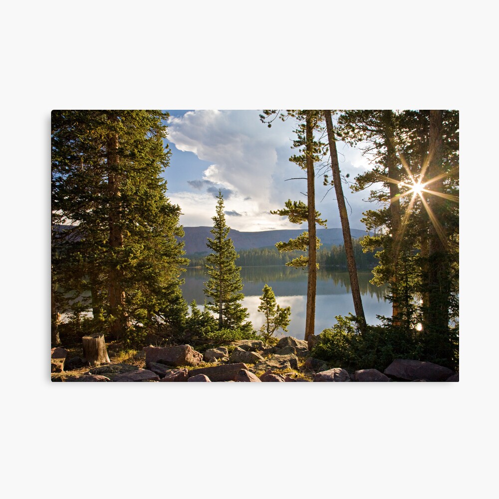 Spirit Lake Sunburst Canvas Print