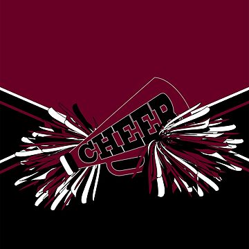 Dark Red Maroon Cheerleader Poster for Sale by DonnaSiggy