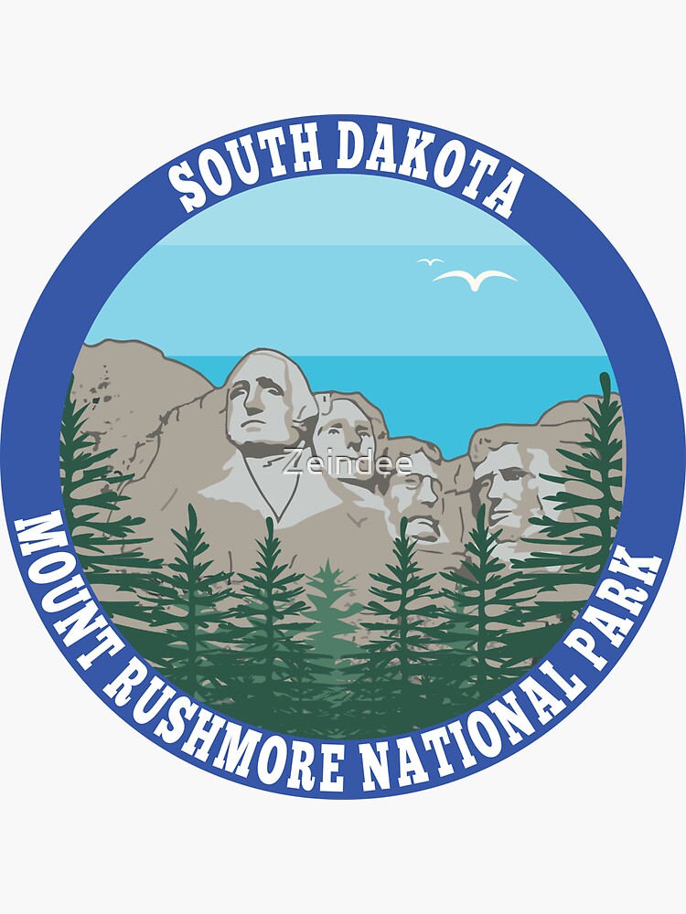 "Mount Rushmore" Sticker by Zeindee Redbubble