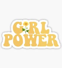 girl power yellow Sticker