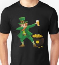 Dabbing Leprechaun St. Patricks Day Beer Unisex T-Shirt