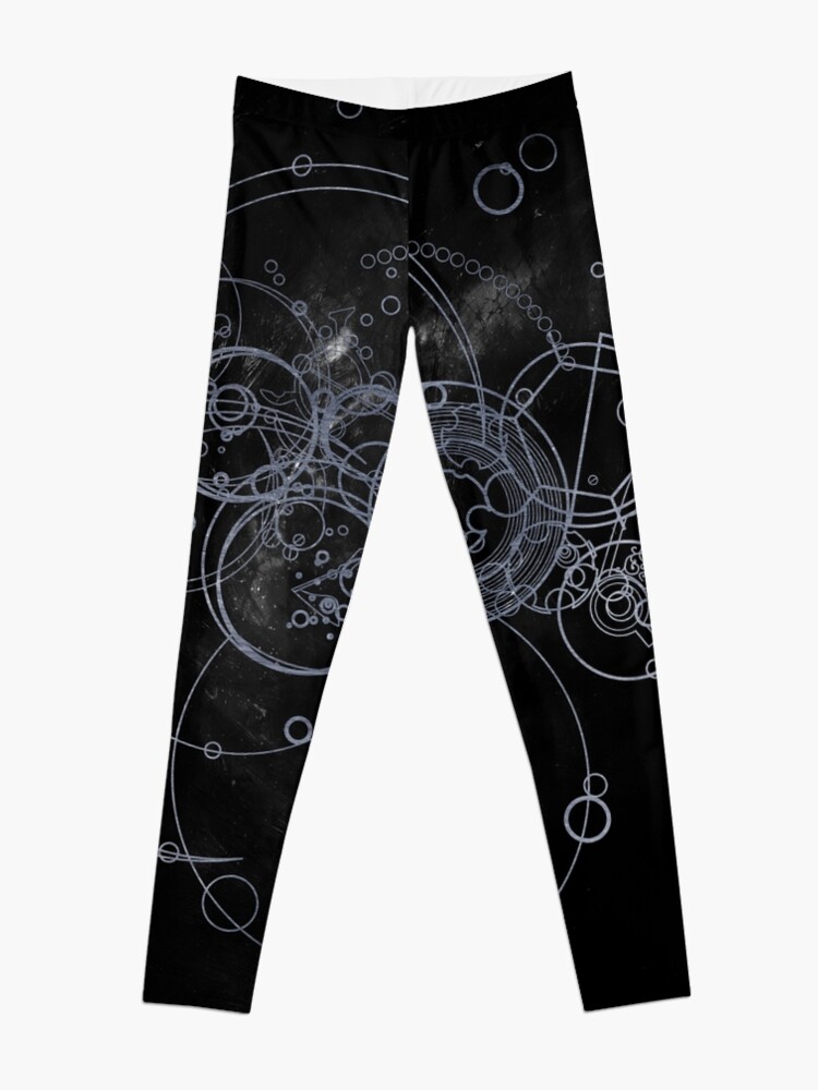 Alternate view of Time Lord Writing (silver) Leggings