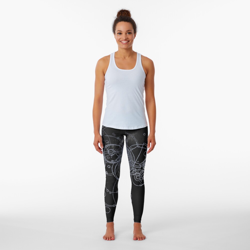 Time Lord Writing (silver) Leggings