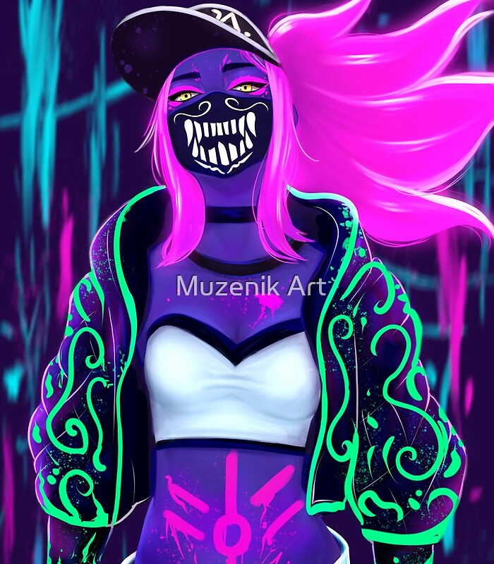 "Neon Girl " by Muzenik Art Redbubble