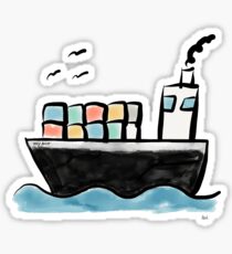 Containerschiff | von Andy's Aeronauts Sticker