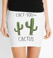 Cute Cactus Couple Mini Skirt