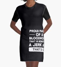 Stolzes Elternteil eines Bluthunds, Bloodhound Mom, Bloodhound Dad T-Shirt Kleid