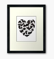 Bat Heart Framed Print