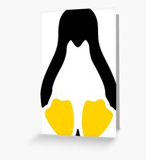 Linux tux penguin symbol Greeting Card