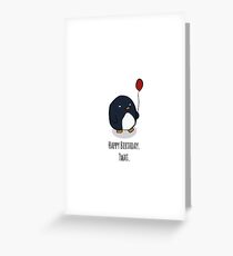 Rude Penguin Greeting Card