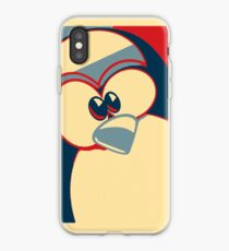 Linux Tux Obama poster red blue iPhone Case