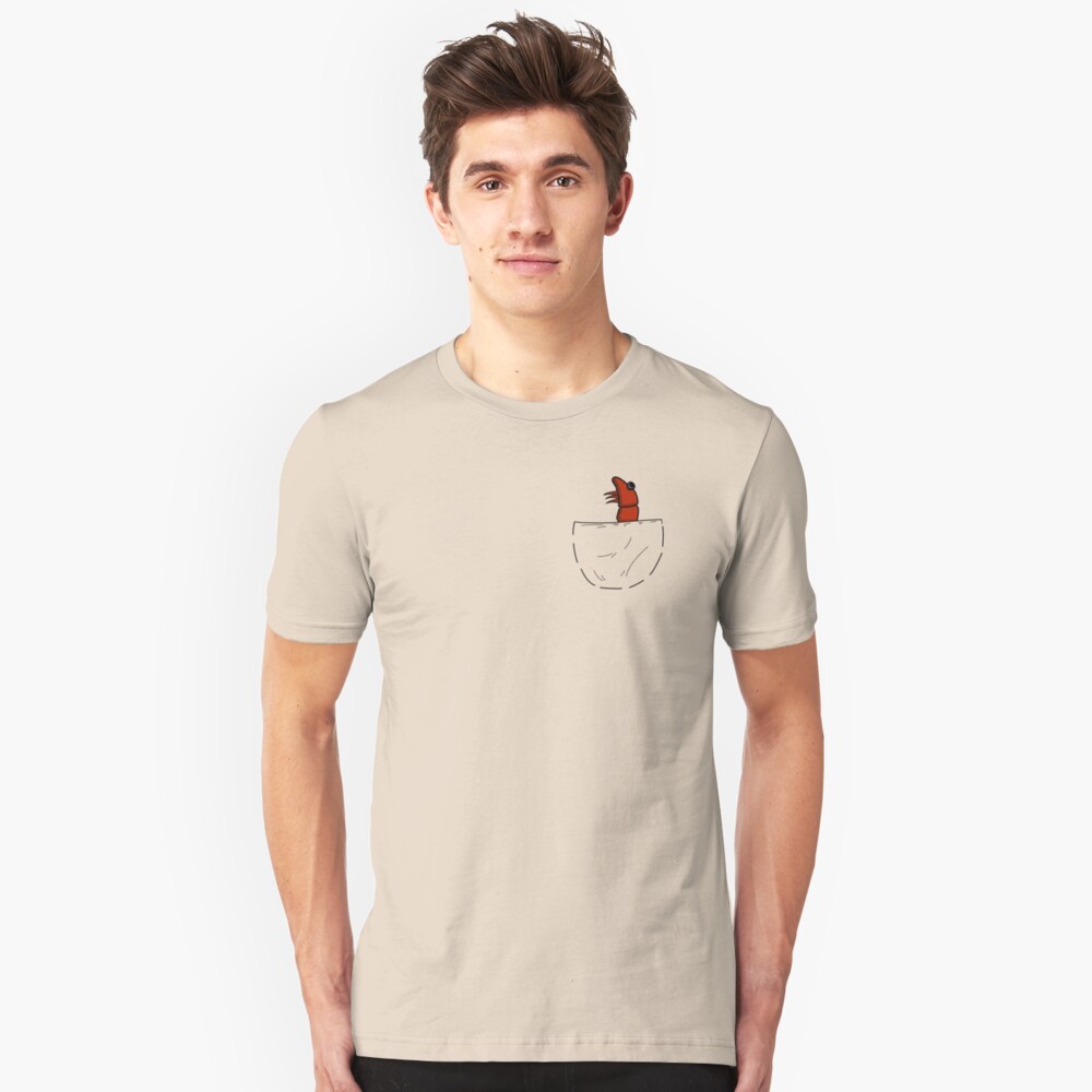 Der Shrimp in der Tasche Slim Fit T-Shirt
