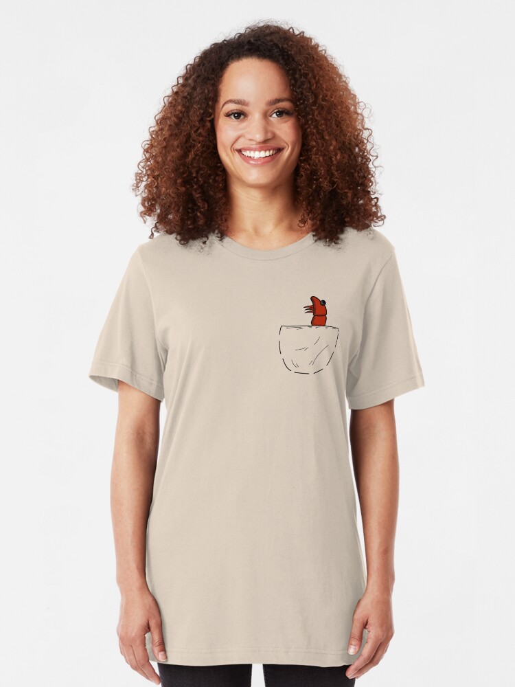 Alternative Ansicht von Der Shrimp in der Tasche Slim Fit T-Shirt