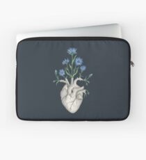 Funda para portátil Corazón Floral: Anatomía Humana Flor de Aciano Día del Padre Regalo