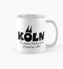 Köln - Die schönste Stadt zwischen Himmel un Ääd (Schwarz) Tasse (Standard)