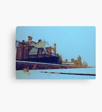 Chateau d'Anet Silver Snow Canvas Print