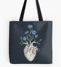 Floral Heart: Human Anatomy Cornflower Mothers Day Gift Tote Bag