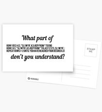 Knitting Jargon Postcards
