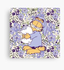 Lienzo Garfield floral soñoliento