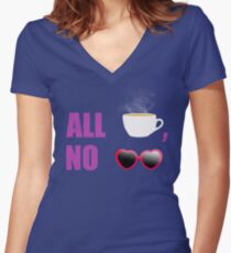 All T, No Shade Women's Fitted V-Neck T-Shirt