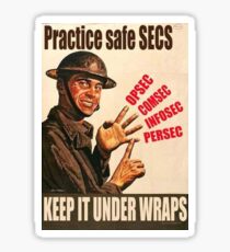 Practice Safe Secs! Sticker